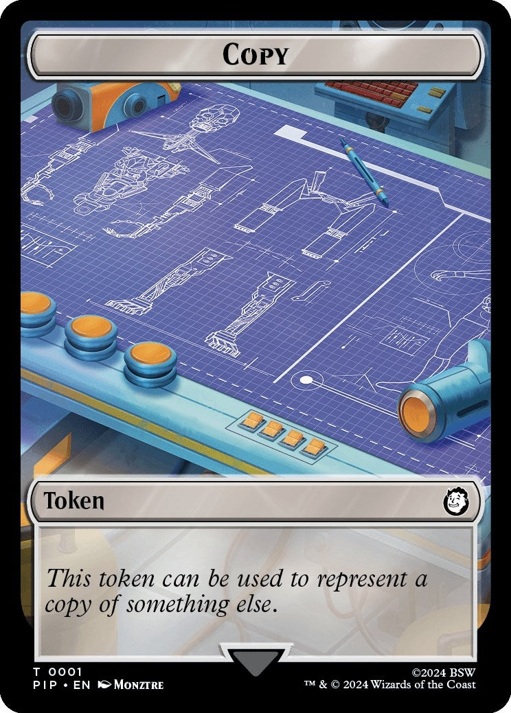 Image for Copy // Human Soldier Double-Sided Token (1 // 3) (Universes Beyond: Fallout) - Magic: The Gathering