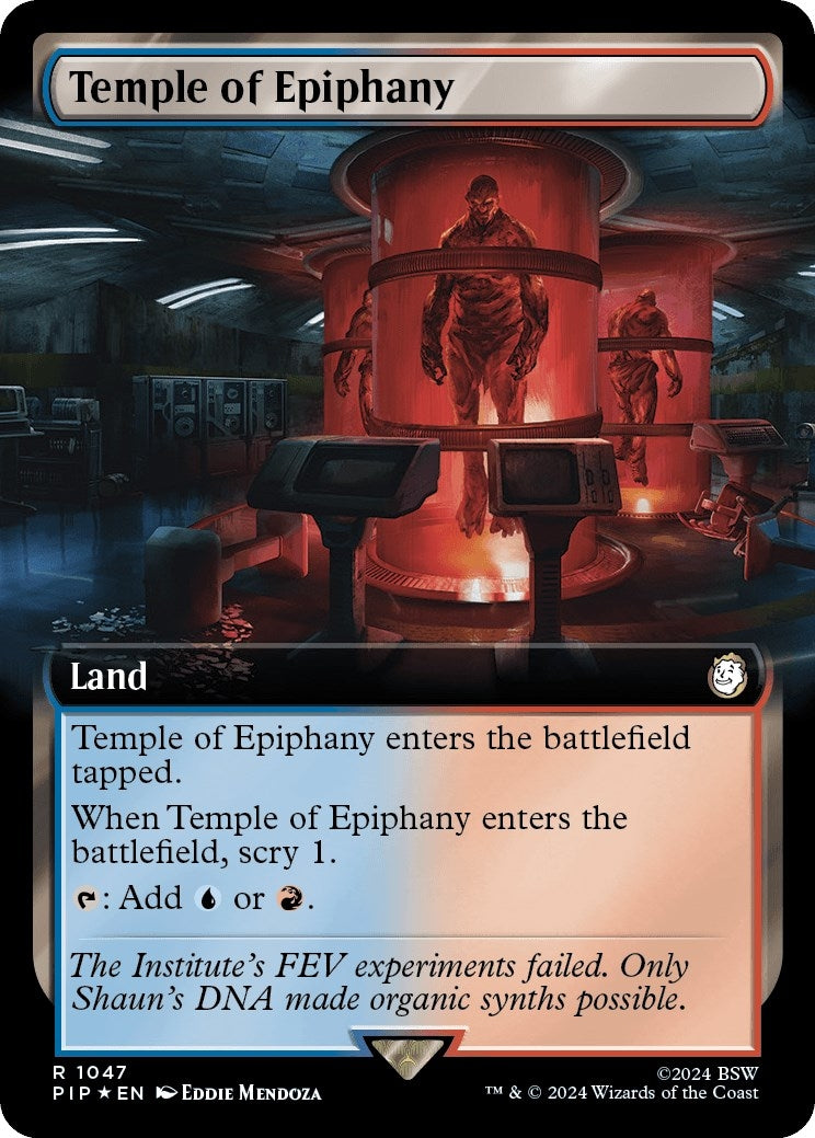 Image for Temple of Epiphany (Extended Art) (Surge Foil) (1047) (Universes Beyond: Fallout) - Magic: The Gathering
