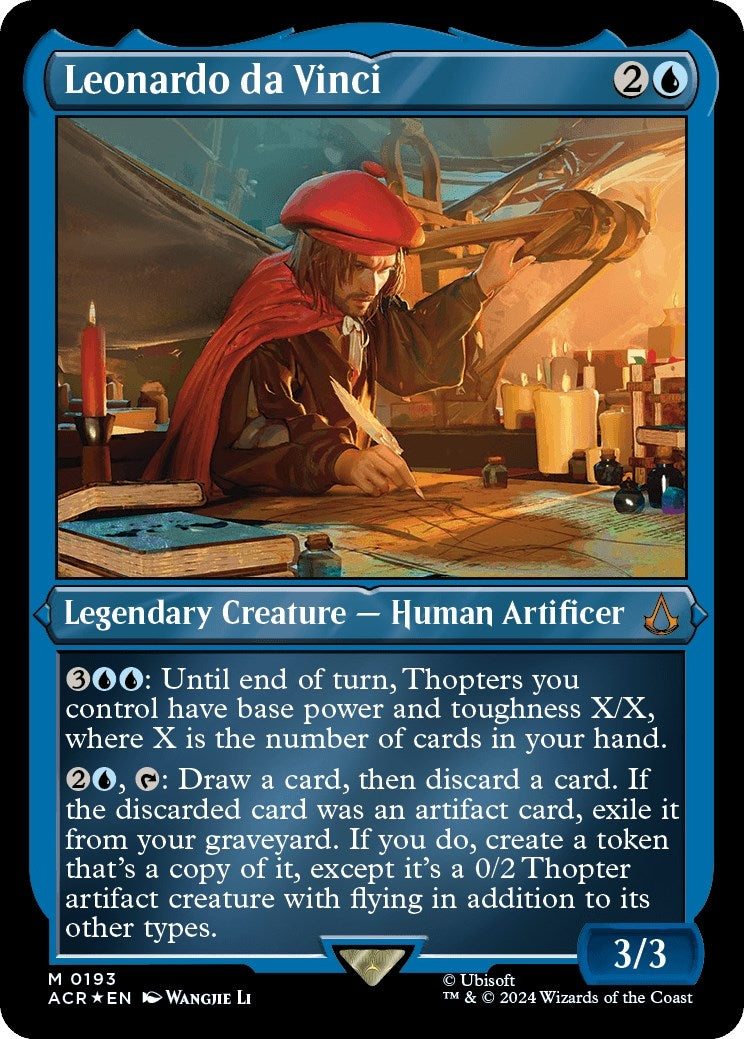 Image for Leonardo da Vinci (Foil Etched) (193) (Universes Beyond: Assassin's Creed) - Magic: The Gathering