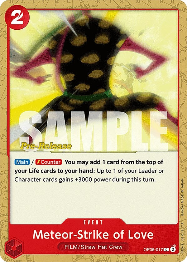 Image for Meteor-Strike of Love (OP06-017) (Wings of the Captain Pre-Release Cards) - One Piece Card Game