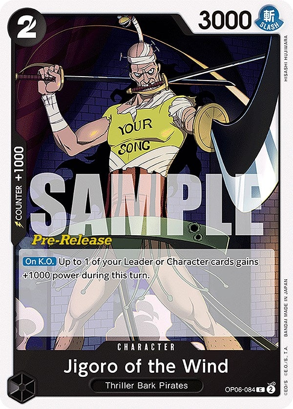 Image for Jigoro of the Wind (OP06-084) (Wings of the Captain Pre-Release Cards) - One Piece Card Game