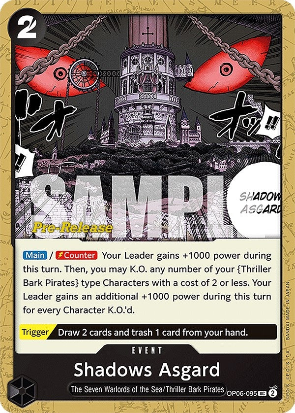 Image for Shadows Asgard (OP06-095) (Wings of the Captain Pre-Release Cards) - One Piece Card Game