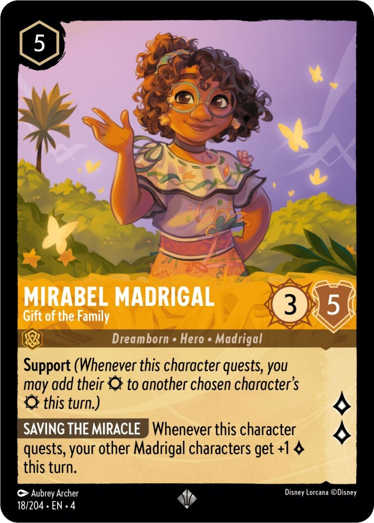Image for Mirabel Madrigal - Gift of the Family (18/204) (Ursula's Return) - Disney Lorcana