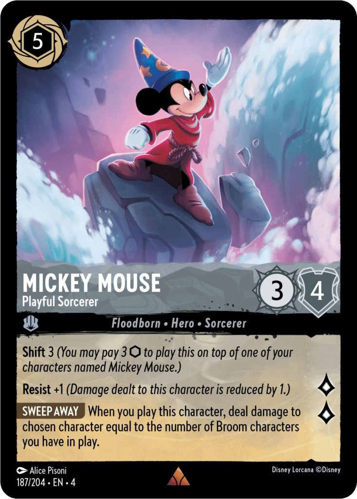 Image for Mickey Mouse - Playful Sorcerer (187/204) (Ursula's Return) - Disney Lorcana