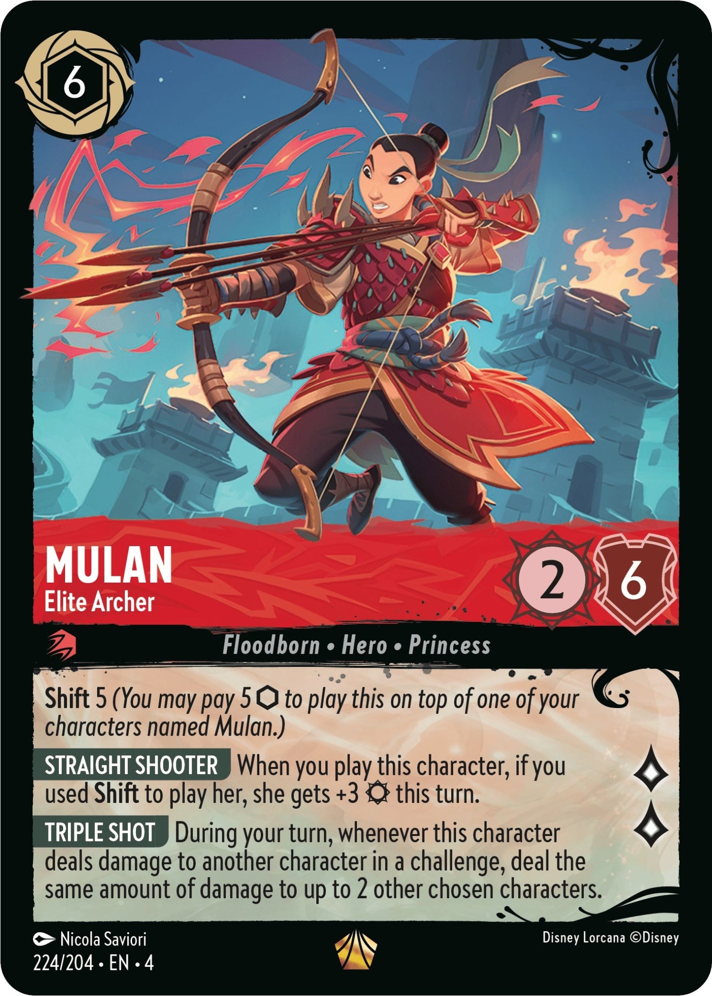 Image for Mulan - Elite Archer (224/204) (224/204) (Illumineer's Quest: Deep Trouble) - Disney Lorcana
