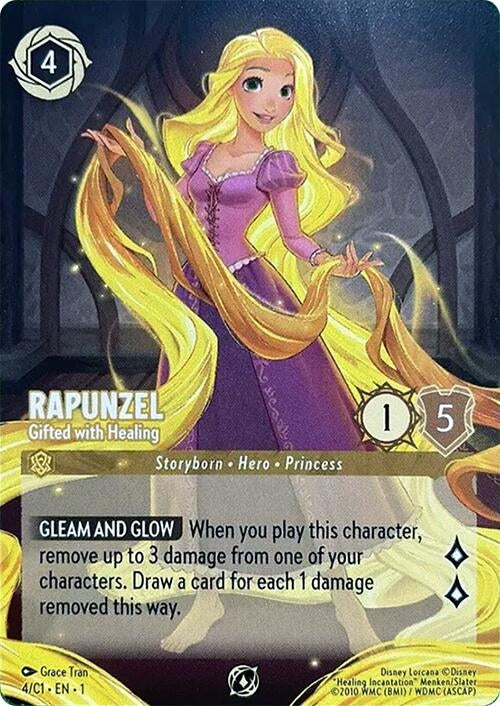 Image for Rapunzel - Gifted with Healing (4) (Disney Lorcana Promo Cards) - Disney Lorcana