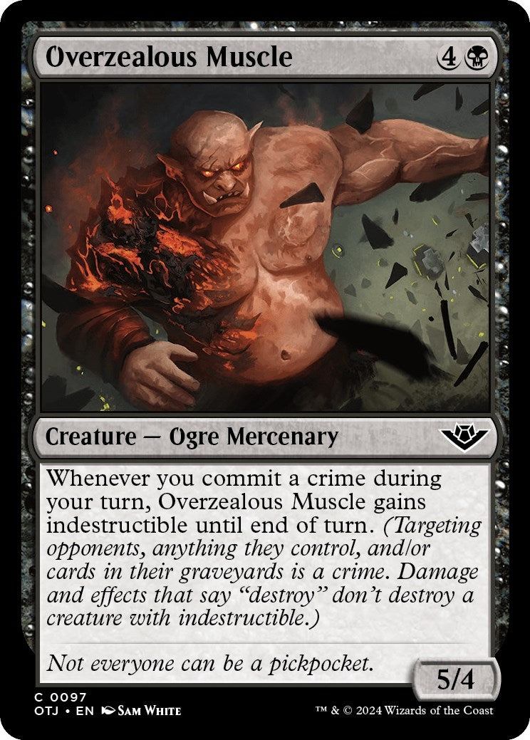 Image for Overzealous Muscle (97) (Outlaws of Thunder Junction) - Magic: The Gathering