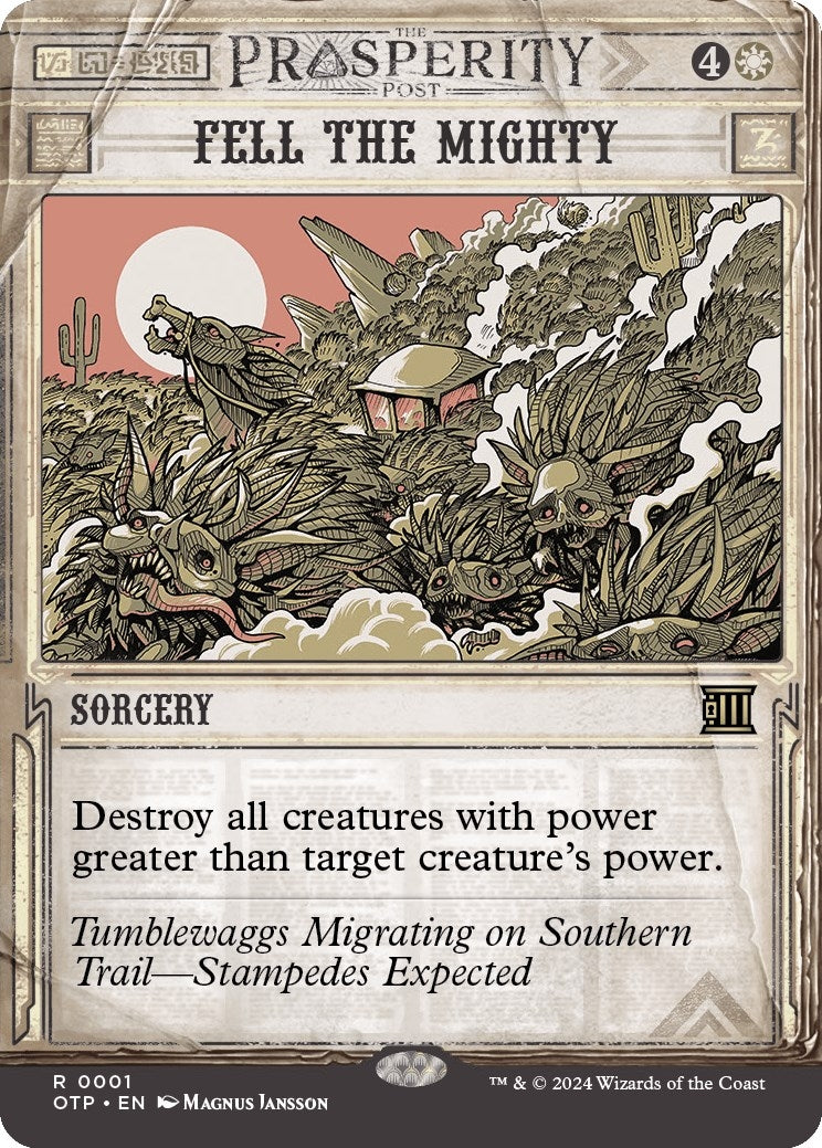 Image for Fell the Mighty (1) (Outlaws of Thunder Junction: Breaking News) - Magic: The Gathering