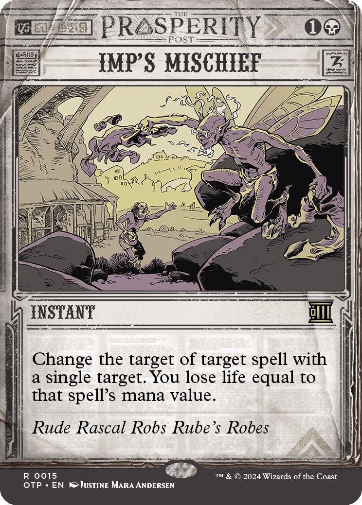 Image for Imp's Mischief (15) (Outlaws of Thunder Junction: Breaking News) - Magic: The Gathering
