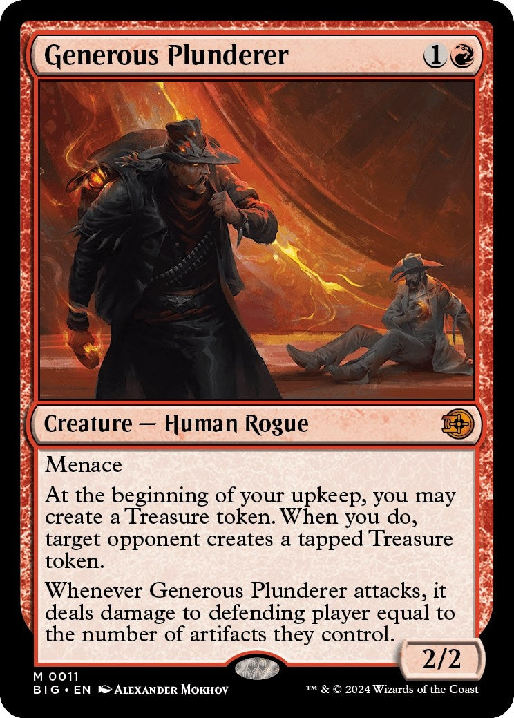 Image for Generous Plunderer (11) (Outlaws of Thunder Junction: The Big Score) - Magic: The Gathering