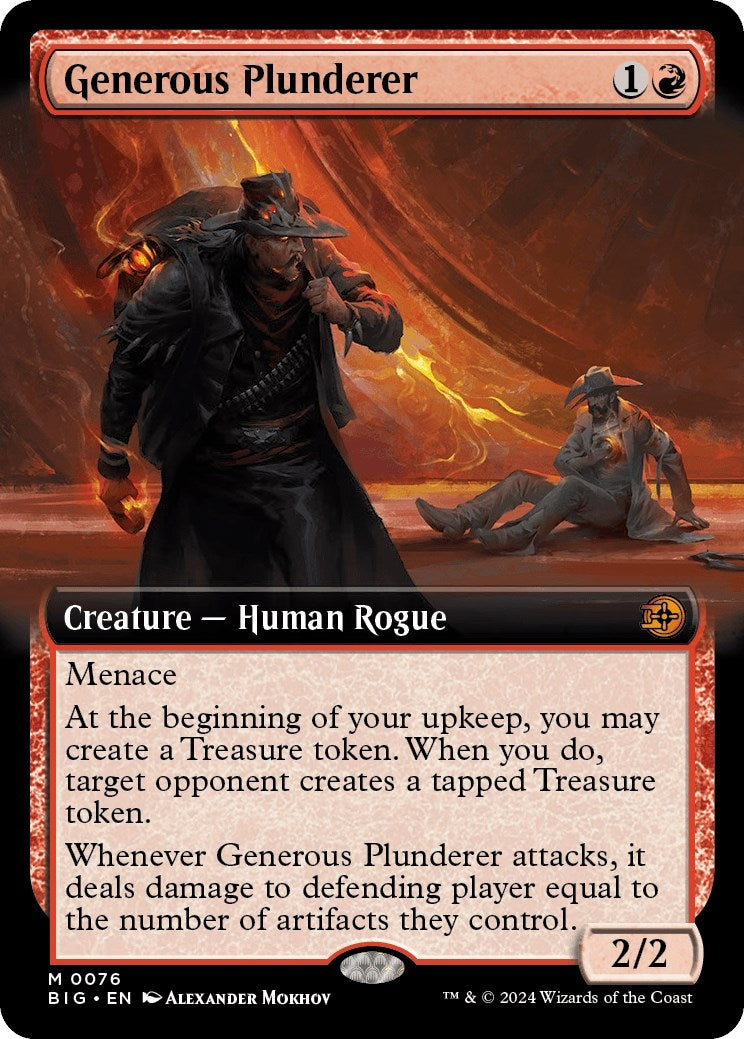 Image for Generous Plunderer (Extended Art) (76) (Outlaws of Thunder Junction: The Big Score) - Magic: The Gathering