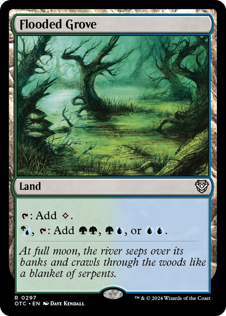 Image for Flooded Grove (297) (Commander: Outlaws of Thunder Junction) - Magic: The Gathering