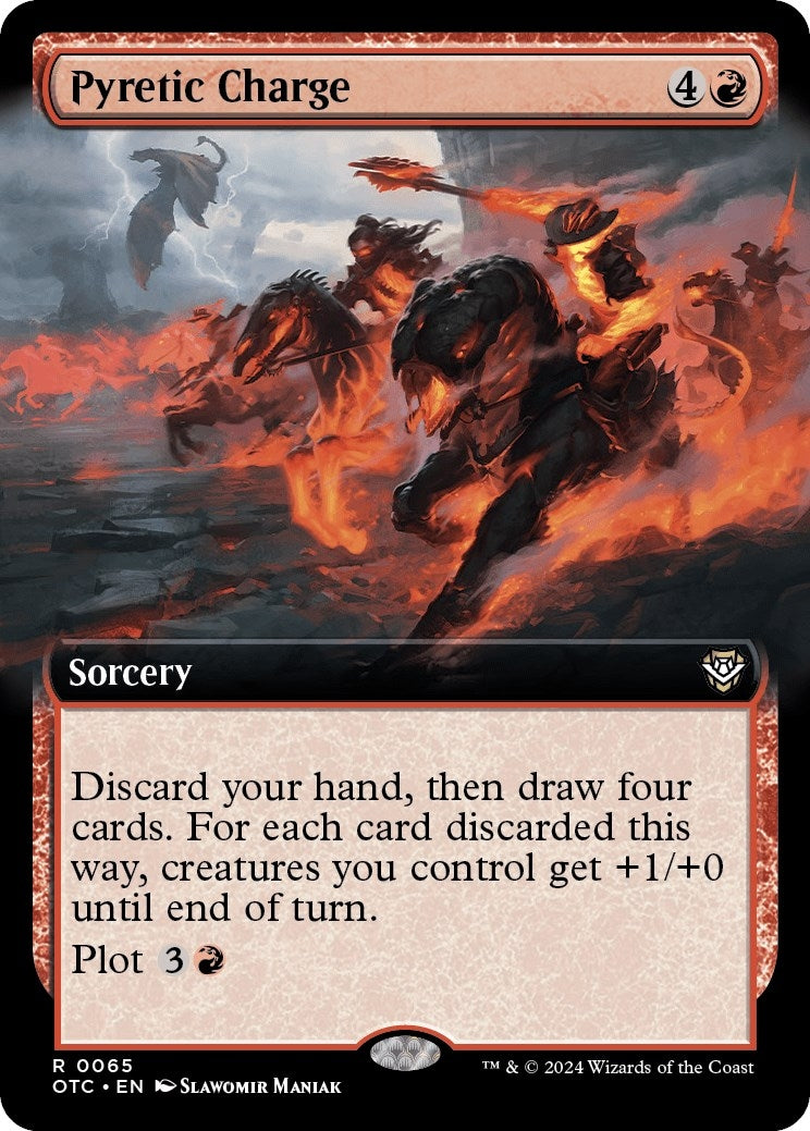 Image for Pyretic Charge (Extended Art) (65) (Commander: Outlaws of Thunder Junction) - Magic: The Gathering