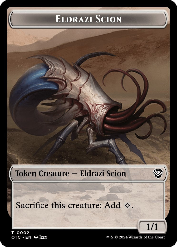 Image for Eldrazi Scion // Manifest Double-Sided Token (2 // 28) (Commander: Outlaws of Thunder Junction) - Magic: The Gathering
