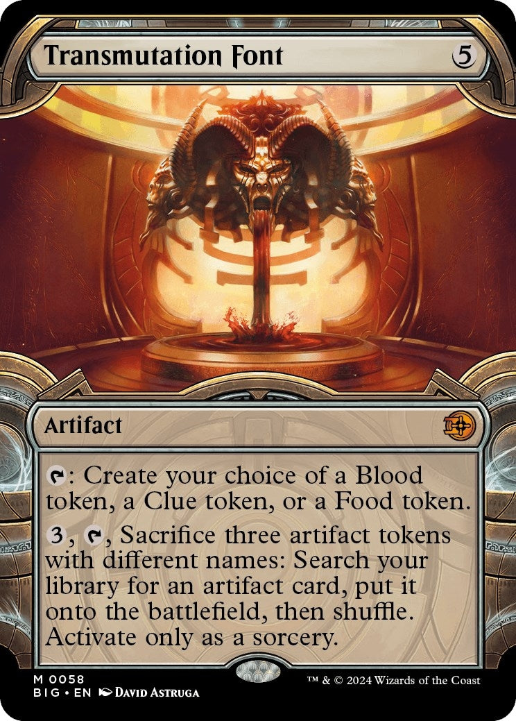 Image for Transmutation Font (Showcase) (58) (Outlaws of Thunder Junction: The Big Score) - Magic: The Gathering