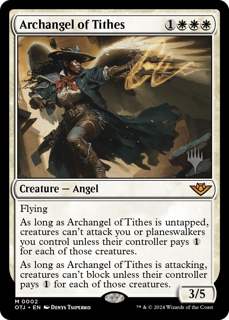 Image for Archangel of Tithes (2) (Promo Pack: Outlaws of Thunder Junction) - Magic: The Gathering