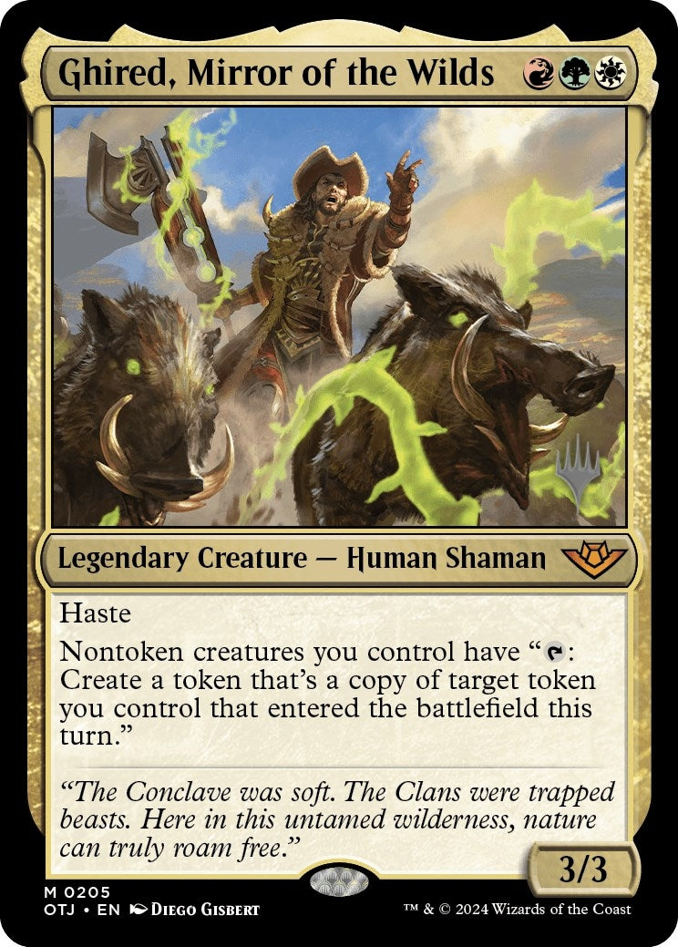 Image for Ghired, Mirror of the Wilds (205) (Promo Pack: Outlaws of Thunder Junction) - Magic: The Gathering