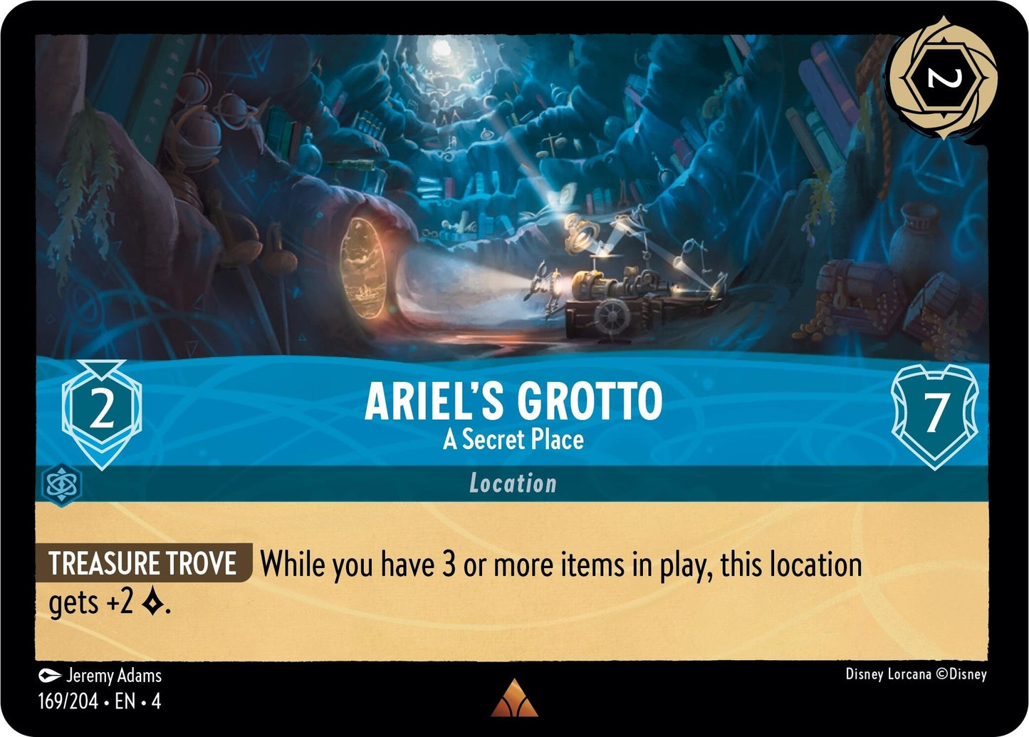 Image for Ariel's Grotto - A Secret Place (169/204) (Ursula's Return) - Disney Lorcana
