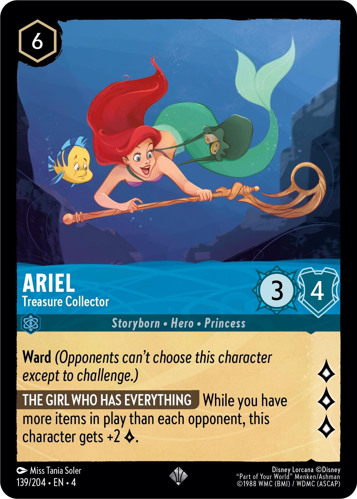 Image for Ariel - Treasure Collector (139/204) (Ursula's Return) - Disney Lorcana