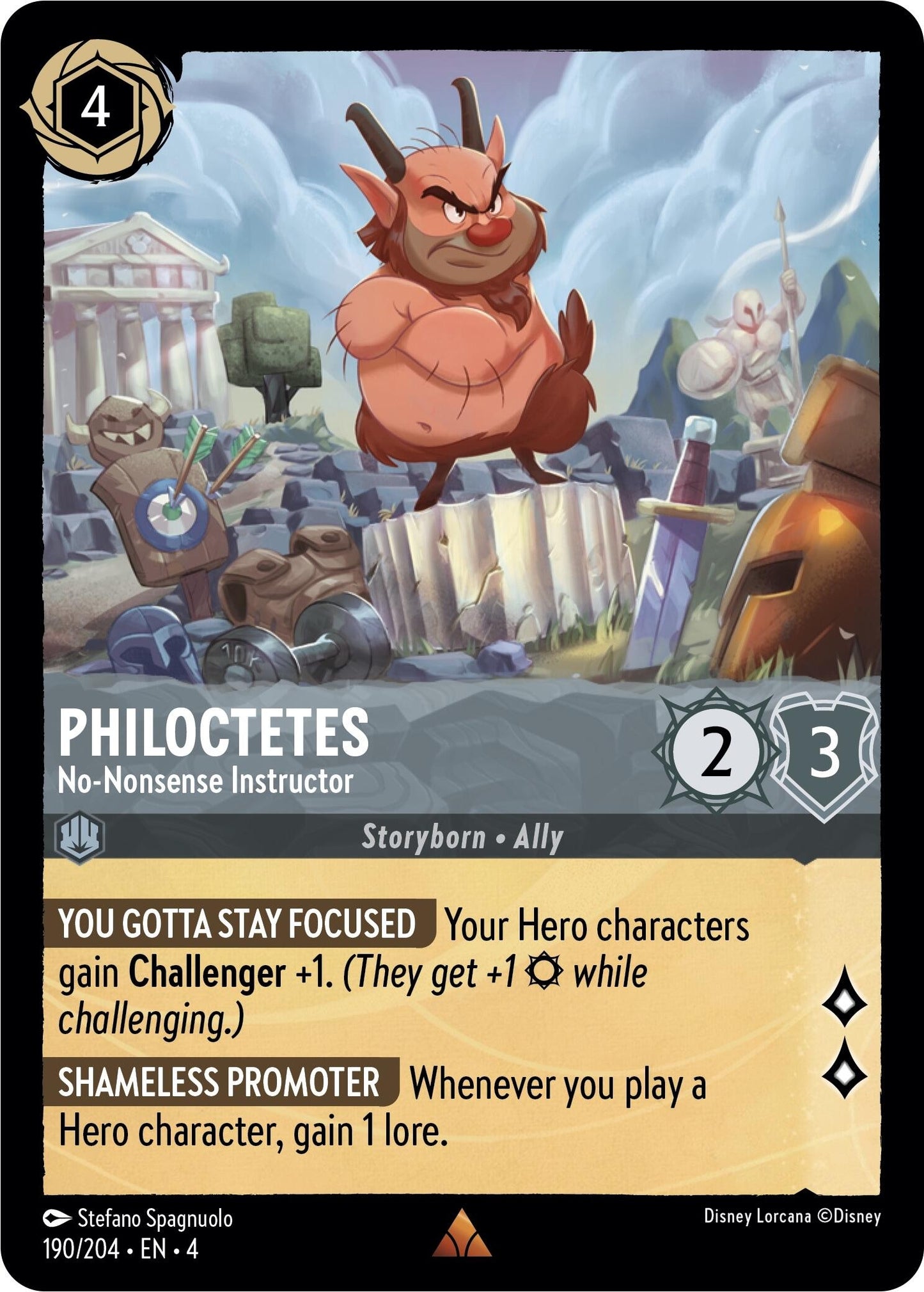 Image for Philoctetes - No-Nonsense Instructor (190/204) (Ursula's Return) - Disney Lorcana