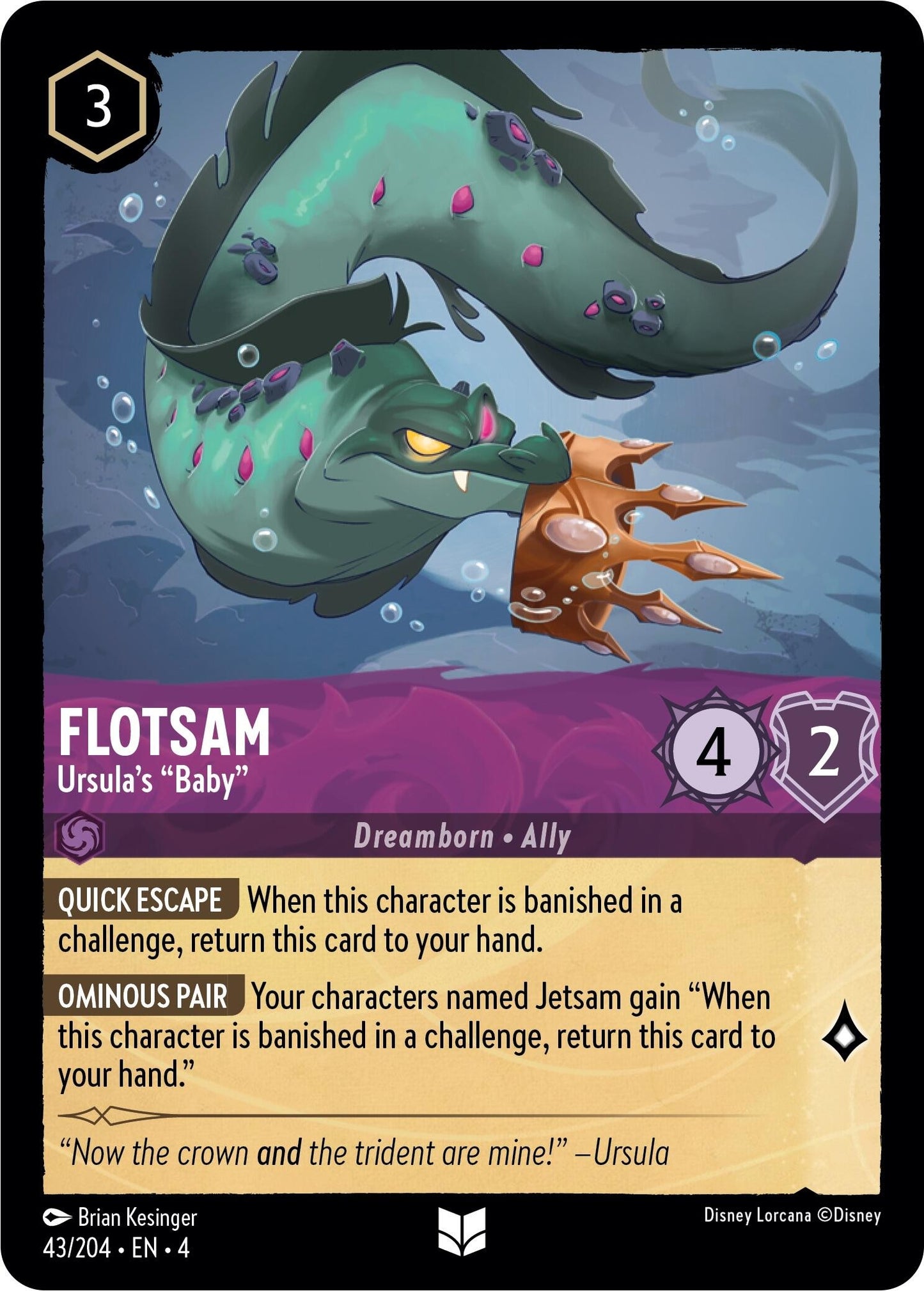 Image for Flotsam - Ursula's "Baby" (43/204) (Ursula's Return) - Disney Lorcana