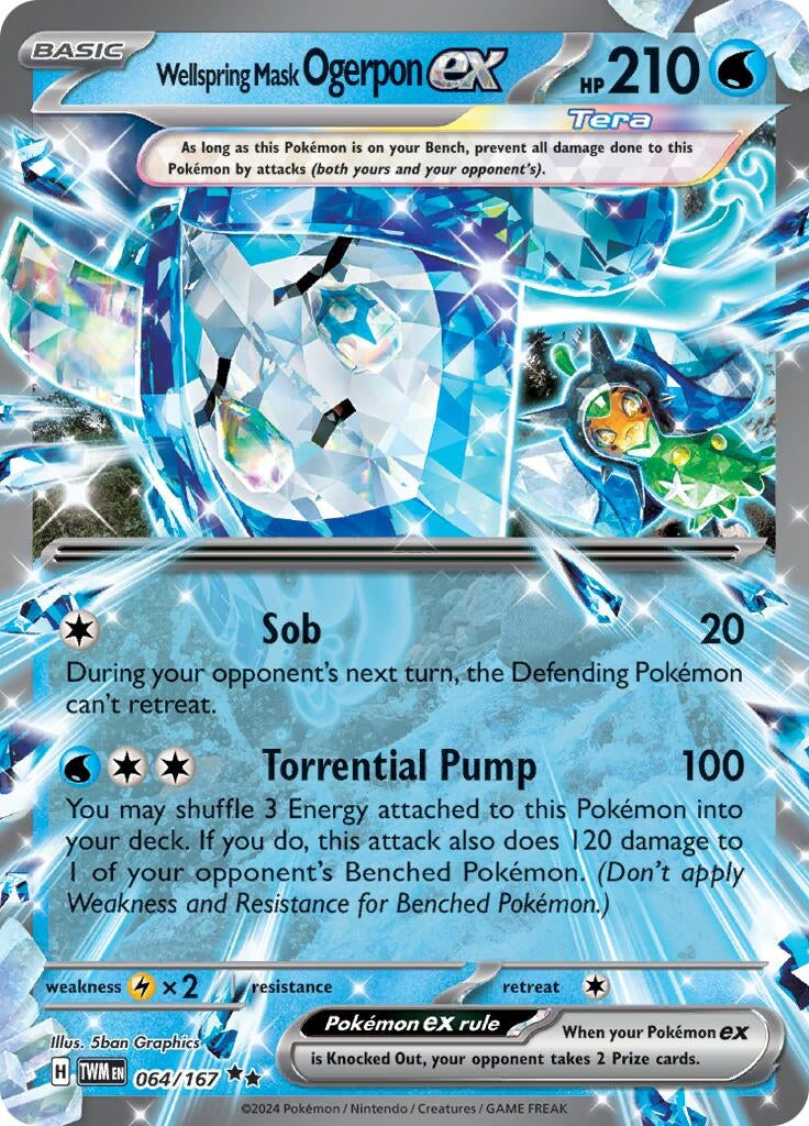 Image for Wellspring Mask Ogerpon ex (064/167) (SV06: Twilight Masquerade) - Pokemon