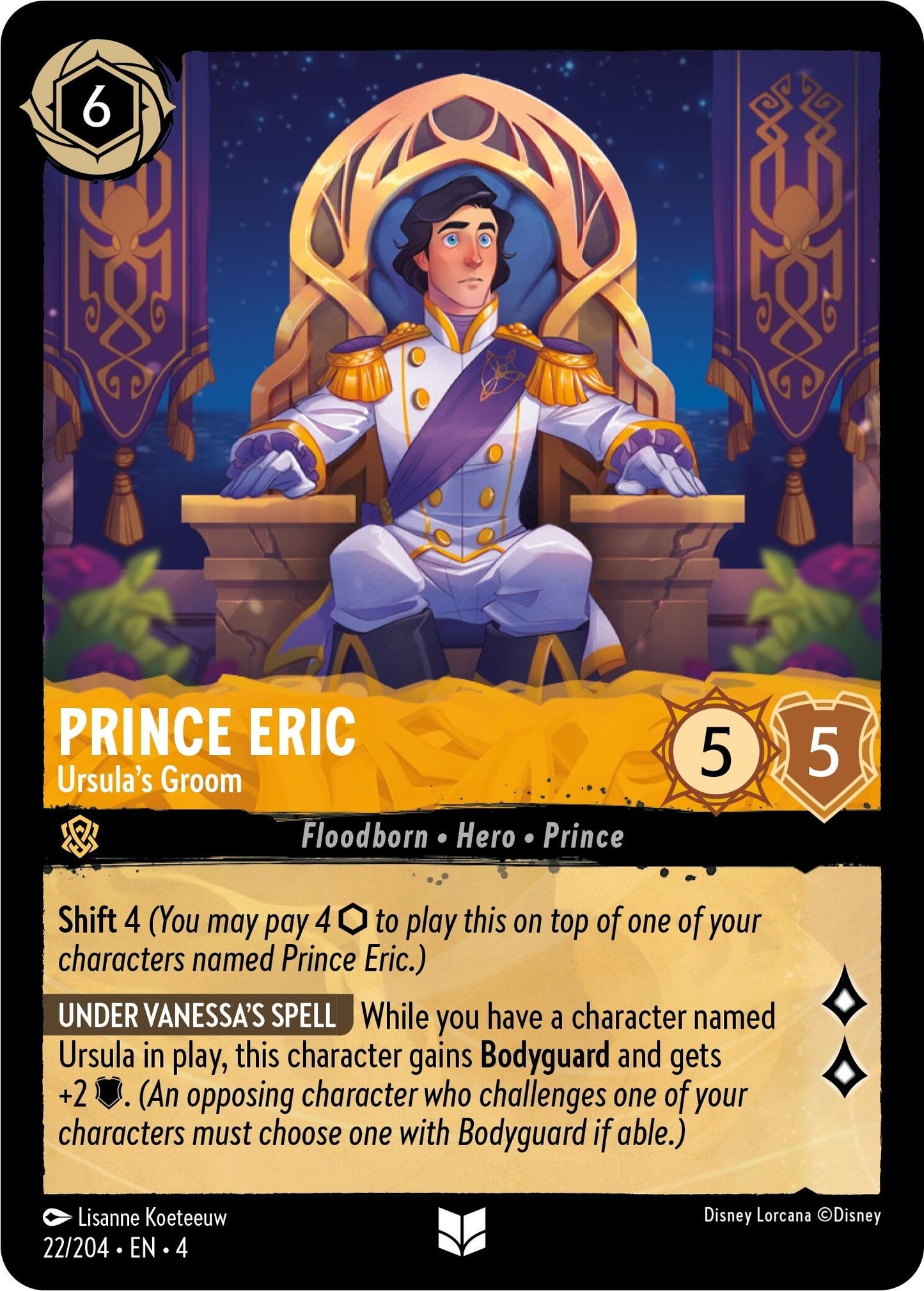 Image for Prince Eric - Ursula's Groom (22/204) (Ursula's Return) - Disney Lorcana