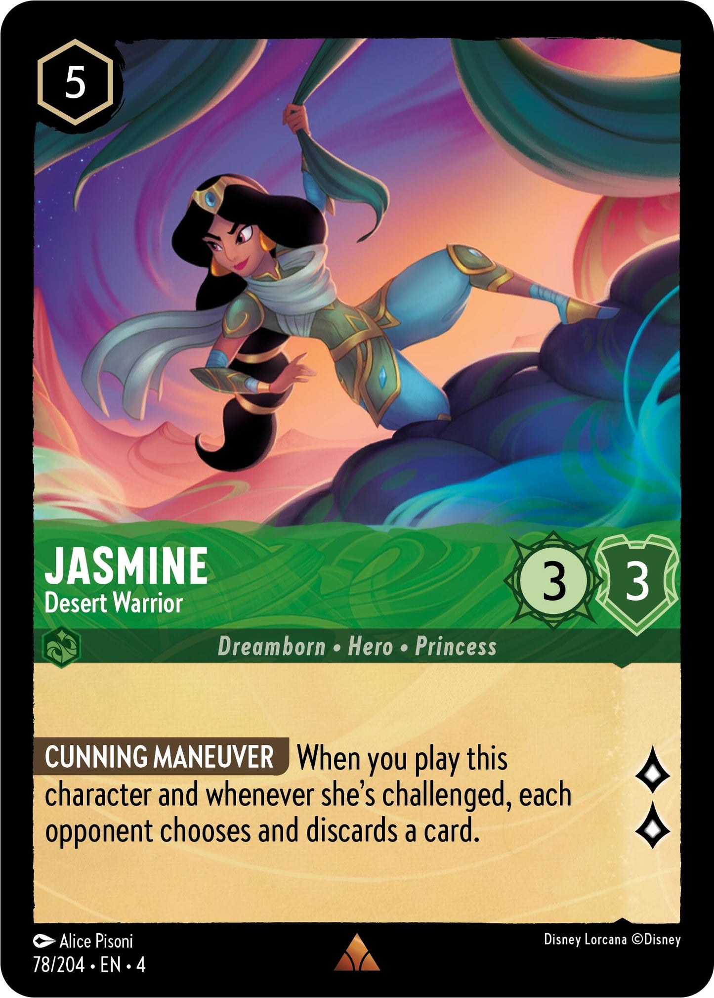Image for Jasmine - Desert Warrior (78/204) (Ursula's Return) - Disney Lorcana