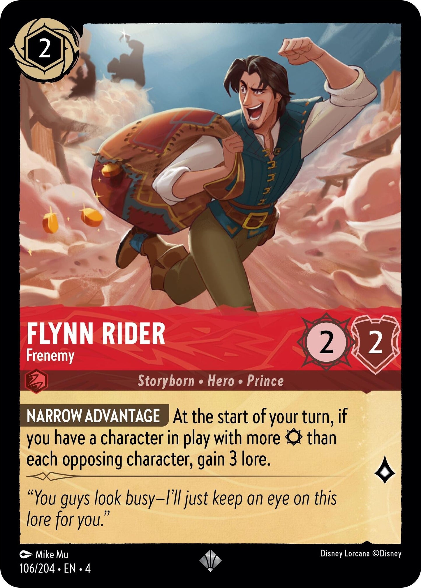 Image for Flynn Rider - Frenemy (106/204) (Ursula's Return) - Disney Lorcana