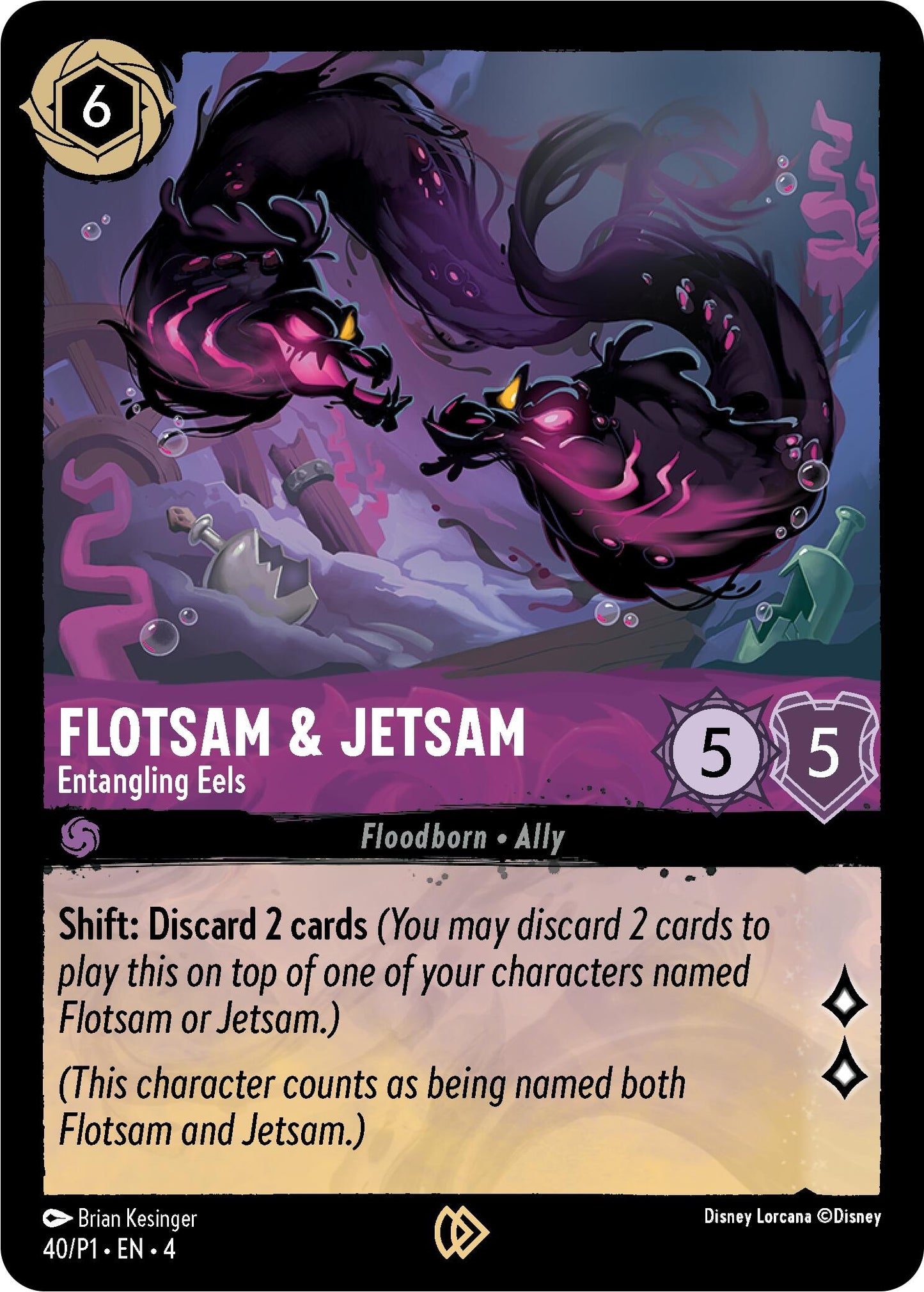 Image for Flotsam & Jetsam - Entangling Eels (40) (Disney Lorcana Promo Cards) - Disney Lorcana