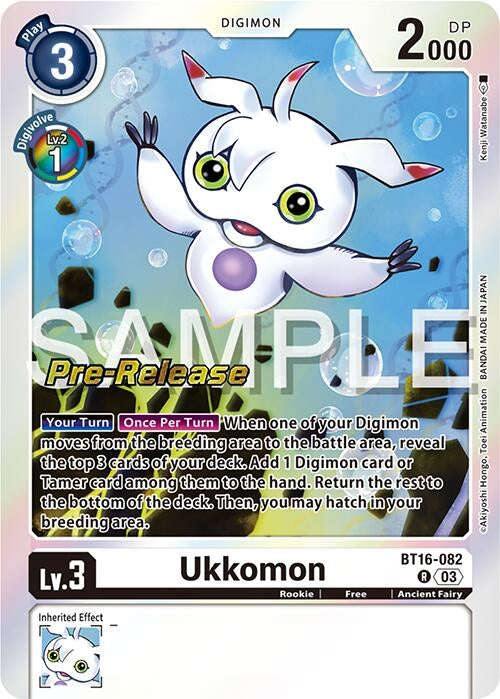 Image for Ukkomon (BT16-082 R) (Beginning Observer Pre-Release Cards) - Digimon Card Game