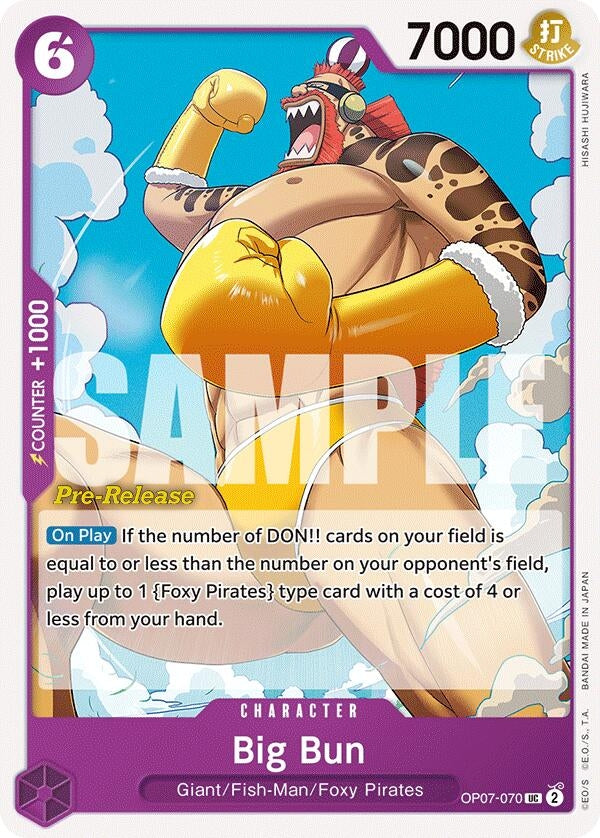 Image for Big Bun (OP07-070) (500 Years in the Future Pre-Release Cards) - One Piece Card Game