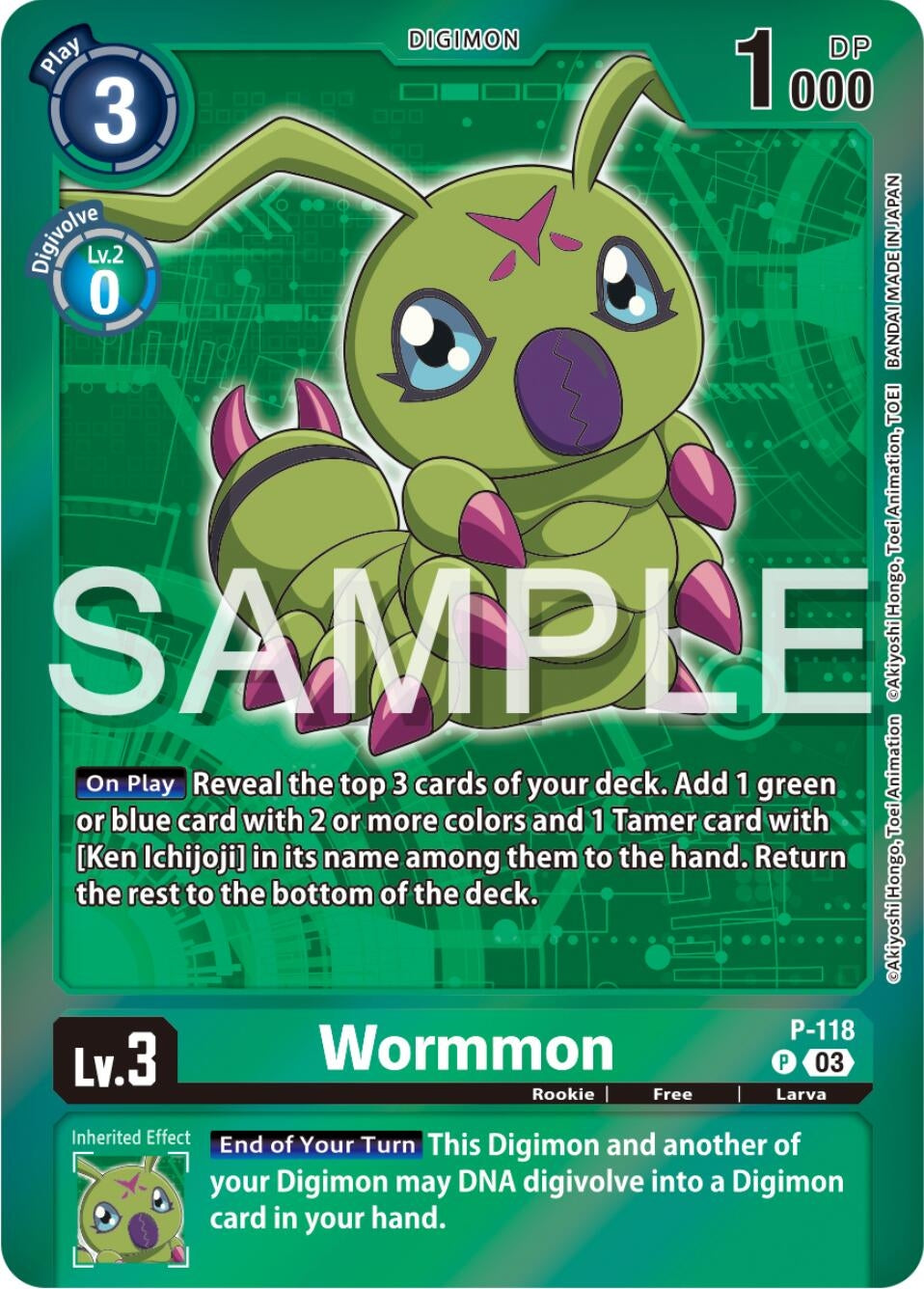 Image for Wormmon - P-118 (Digimon Adventure Box 2024) (P-118 P) (Digimon Promotion Cards) - Digimon Card Game