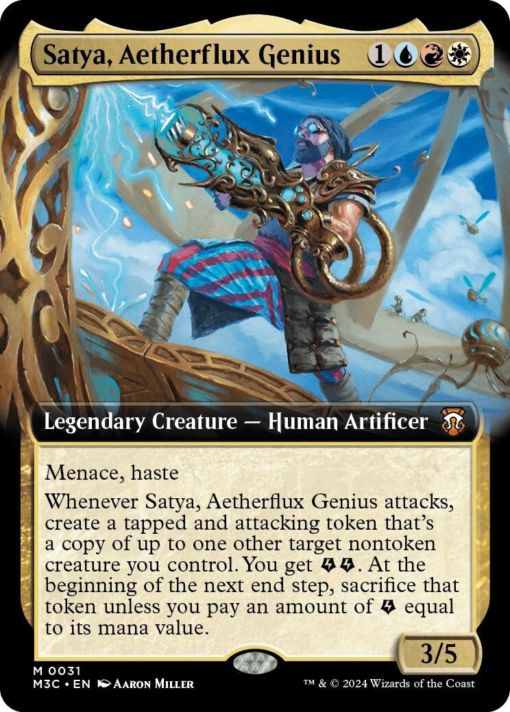 Image for Satya, Aetherflux Genius (Extended Art) (31) (Commander: Modern Horizons 3) - Magic: The Gathering