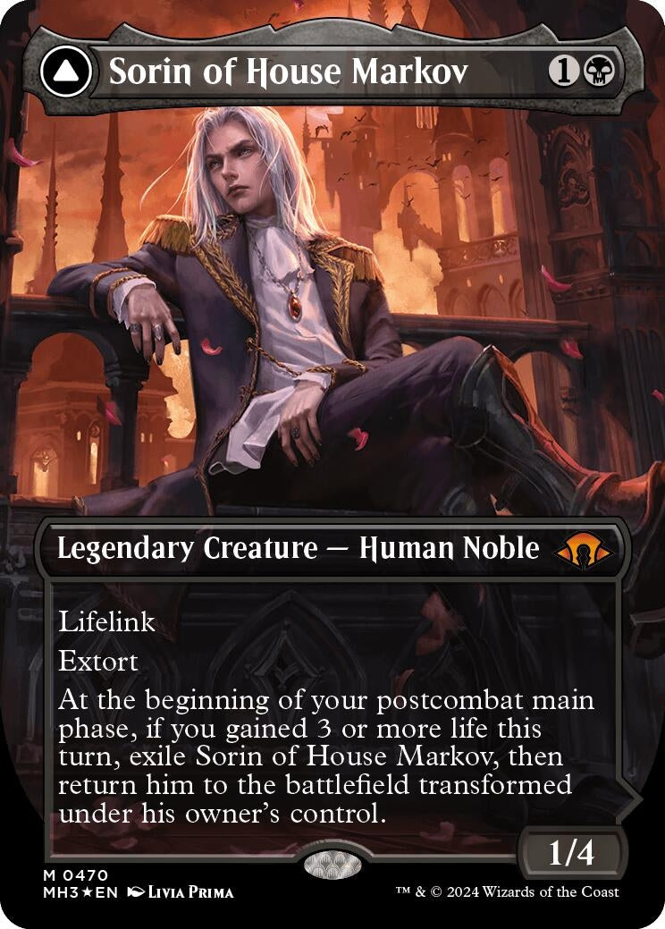 Image for Sorin of House Markov (Borderless) (Textured Foil) (470) (Modern Horizons 3) - Magic: The Gathering