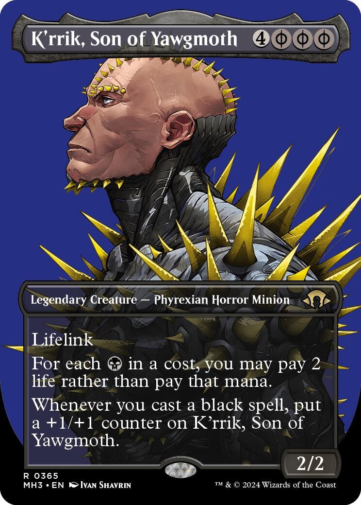 Image for K'rrik, Son of Yawgmoth (Borderless) (365) (Modern Horizons 3) - Magic: The Gathering