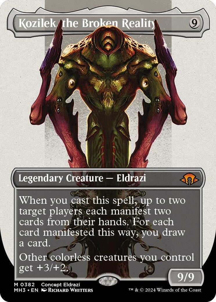 Image for Kozilek, the Broken Reality (Borderless) (382) (Modern Horizons 3) - Magic: The Gathering