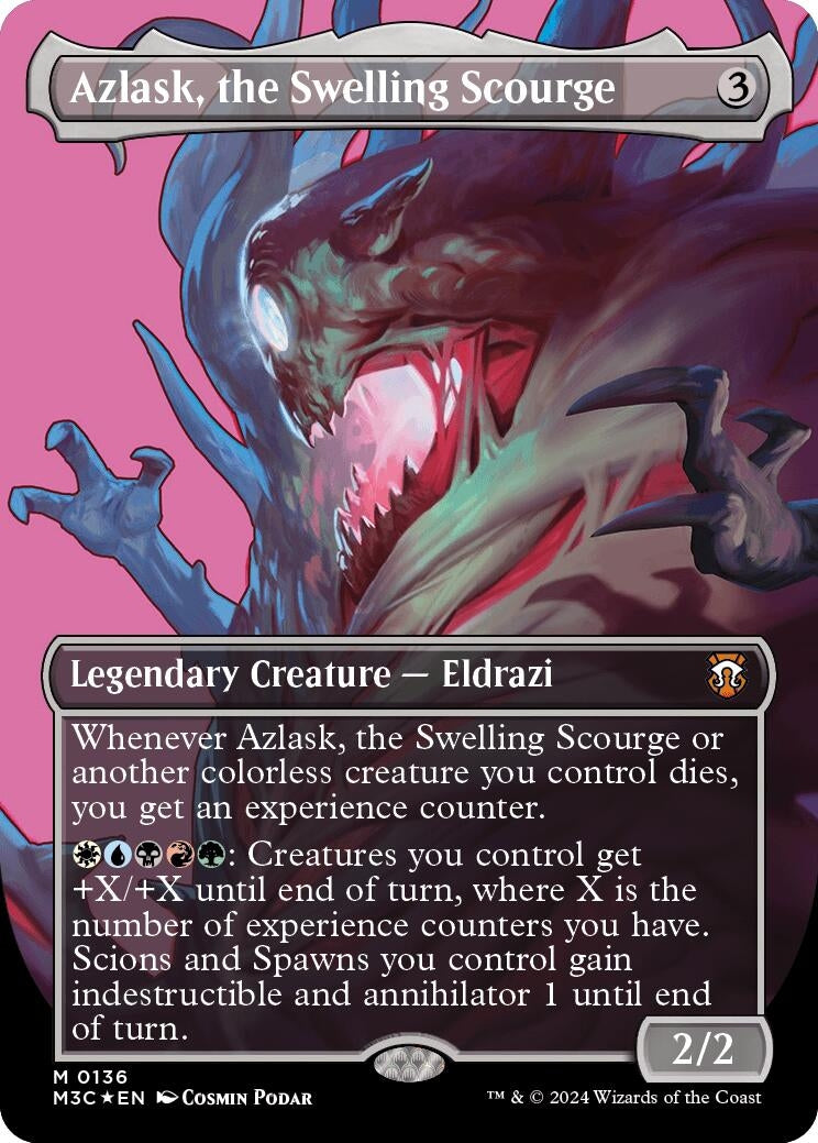 Image for Azlask, the Swelling Scourge (Borderless) (Ripple Foil) (136) (Commander: Modern Horizons 3) - Magic: The Gathering