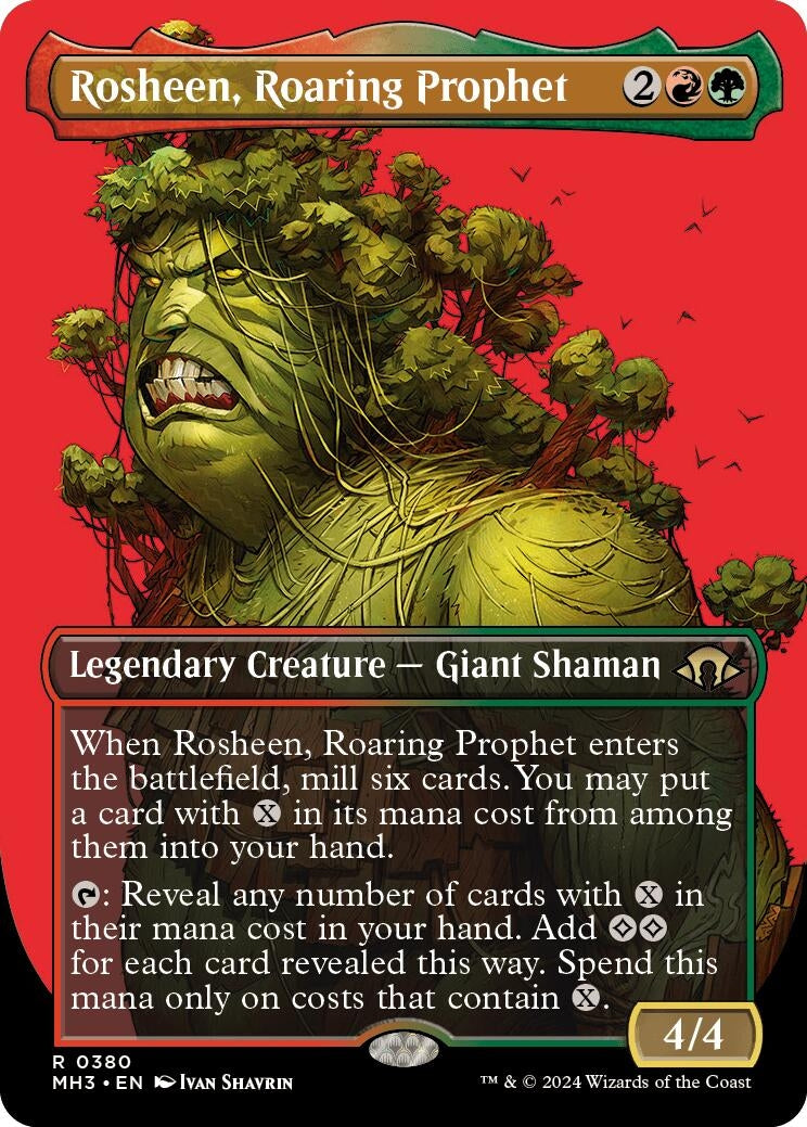 Image for Rosheen, Roaring Prophet (Borderless) (380) (Modern Horizons 3) - Magic: The Gathering