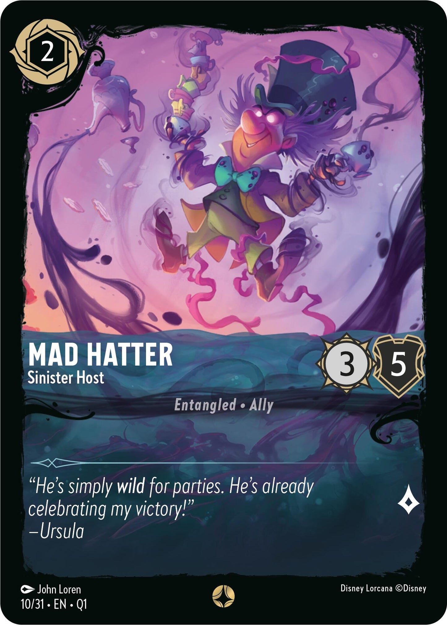 Image for Mad Hatter - Sinister Host (10/31) (Illumineer's Quest: Deep Trouble) - Disney Lorcana