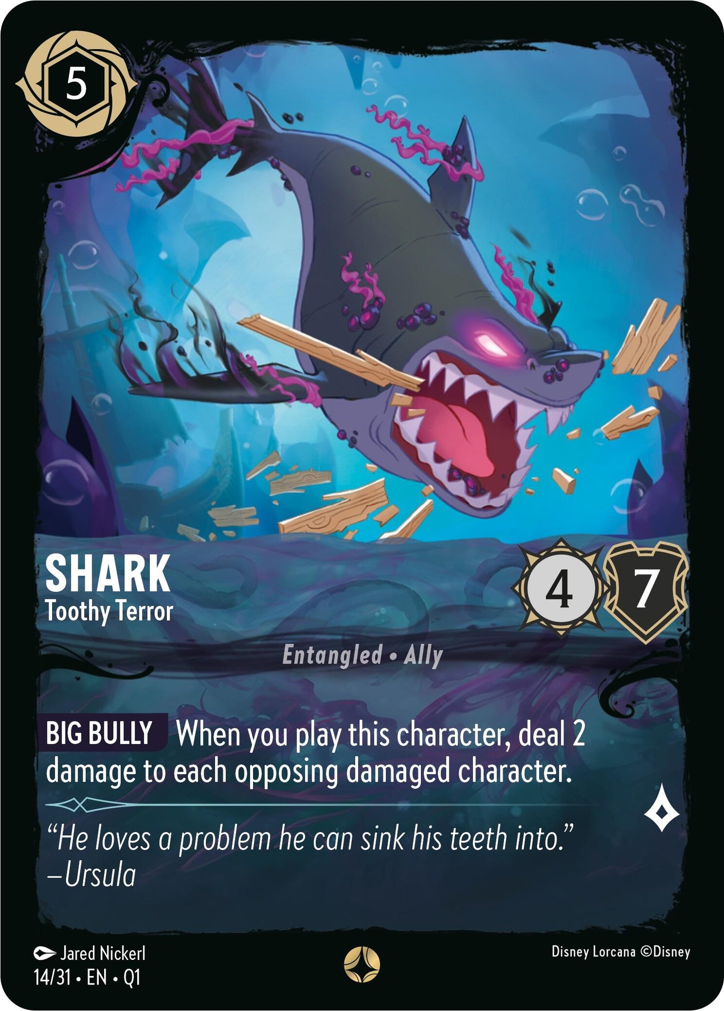 Image for Shark - Toothy Terror (14/31) (Illumineer's Quest: Deep Trouble) - Disney Lorcana