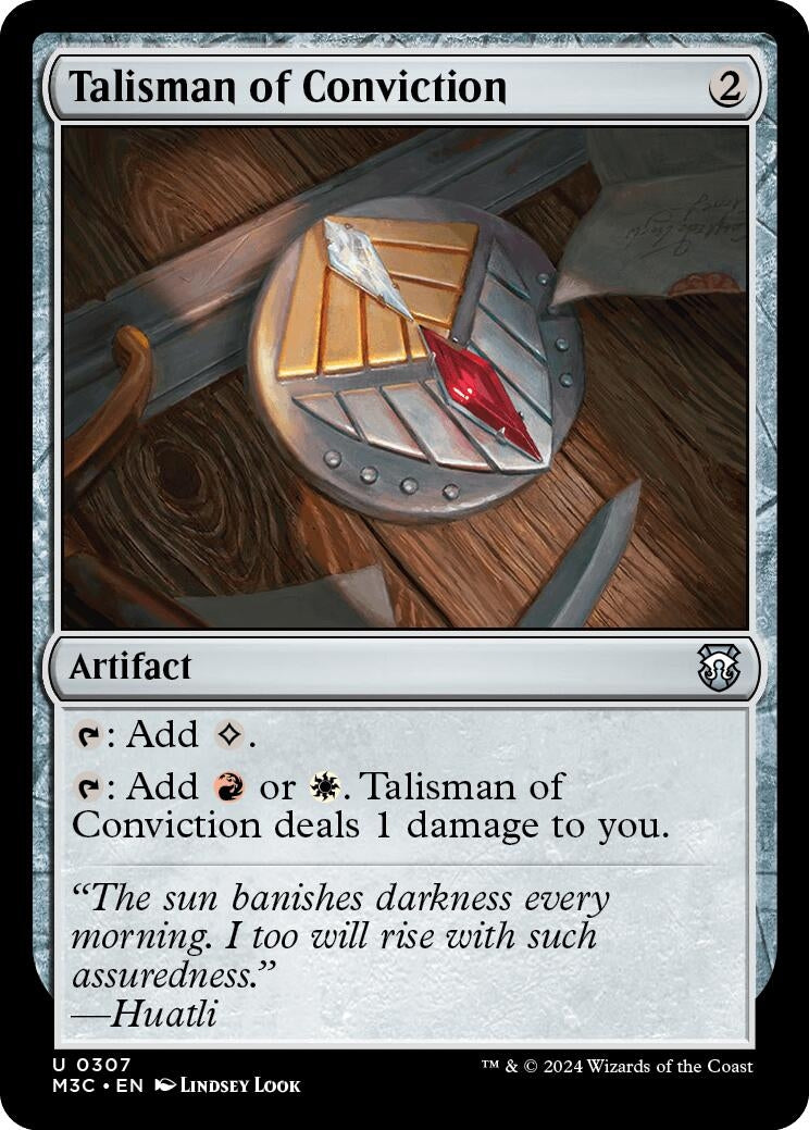 Image for Talisman of Conviction (307) (Commander: Modern Horizons 3) - Magic: The Gathering