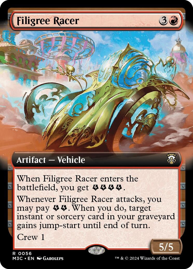 Image for Filigree Racer (Extended Art) (Ripple Foil) (56) (Commander: Modern Horizons 3) - Magic: The Gathering