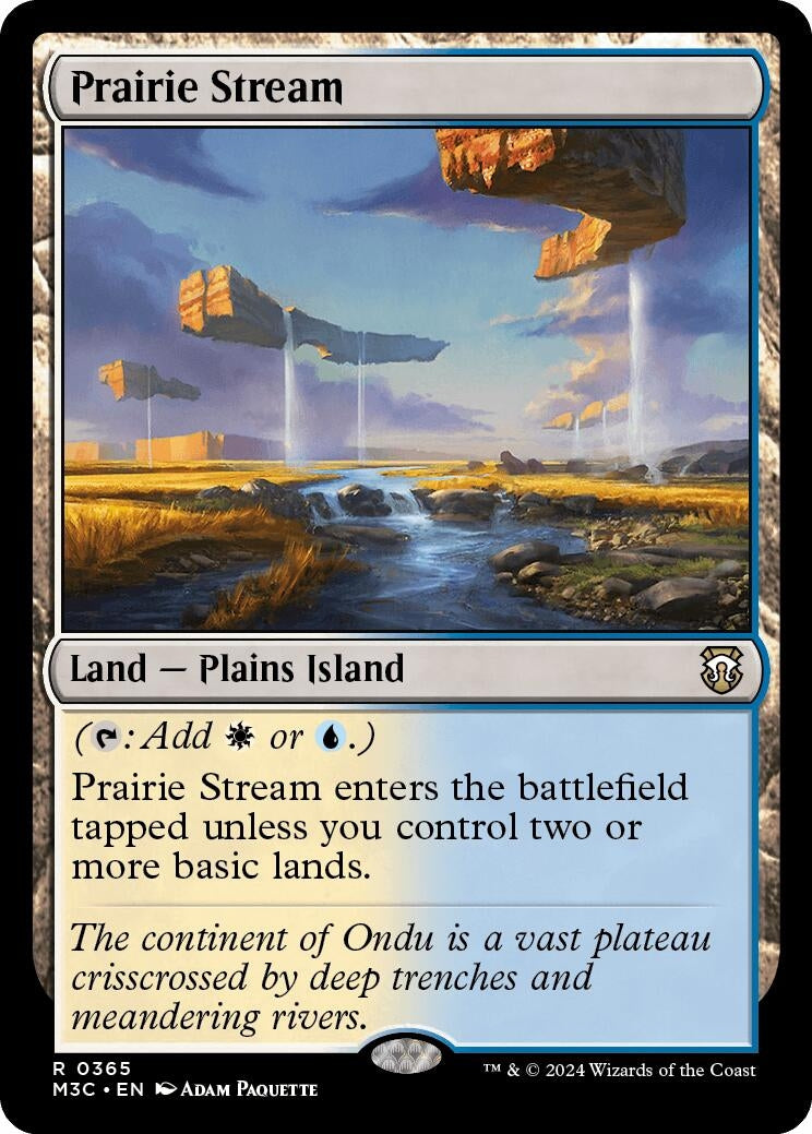 Image for Prairie Stream (Ripple Foil) (365) (Commander: Modern Horizons 3) - Magic: The Gathering