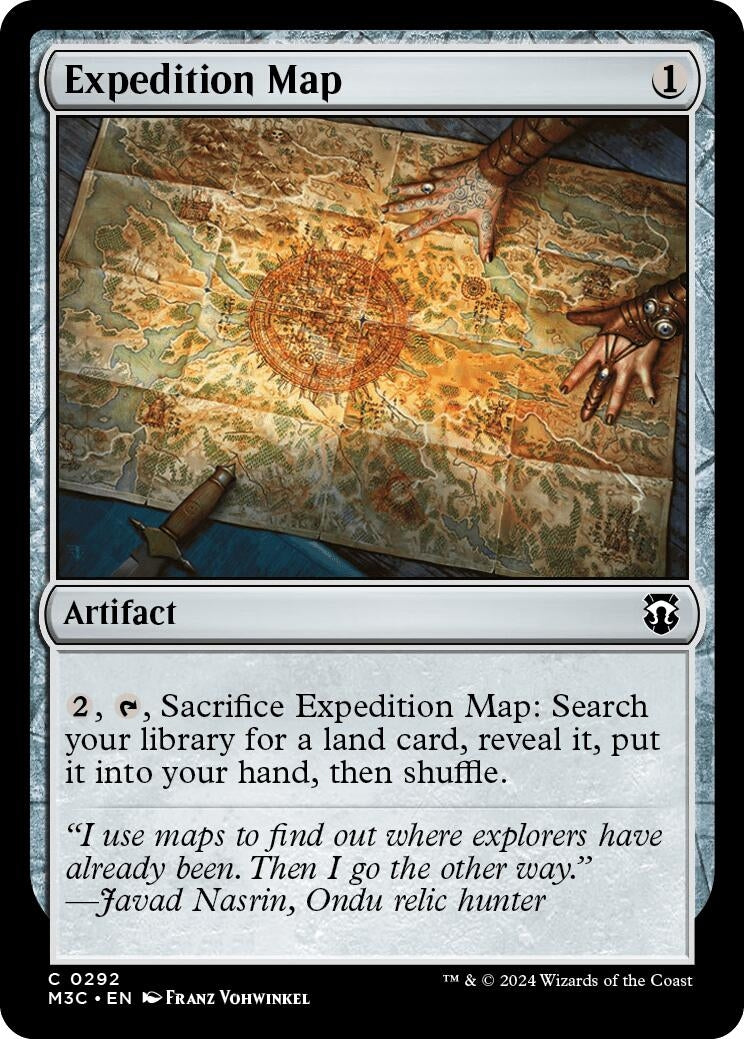 Image for Expedition Map (Ripple Foil) (292) (Commander: Modern Horizons 3) - Magic: The Gathering