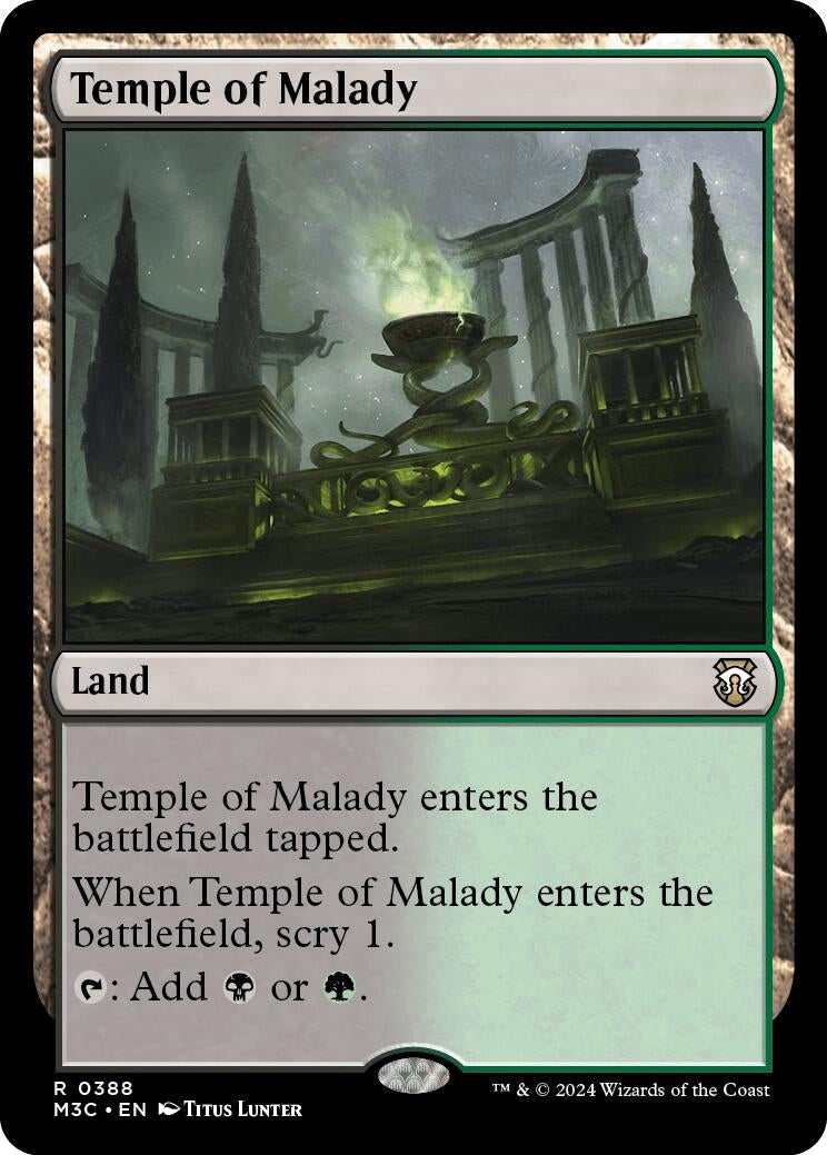 Image for Temple of Malady (Ripple Foil) (388) (Commander: Modern Horizons 3) - Magic: The Gathering