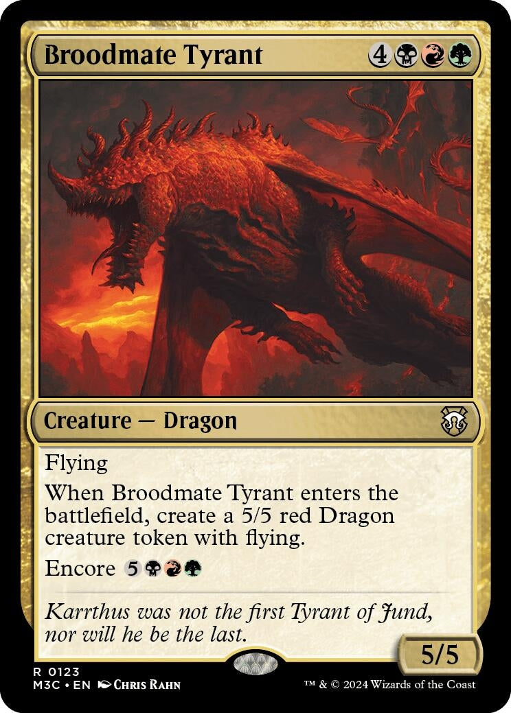 Image for Broodmate Tyrant (123) (Commander: Modern Horizons 3) - Magic: The Gathering