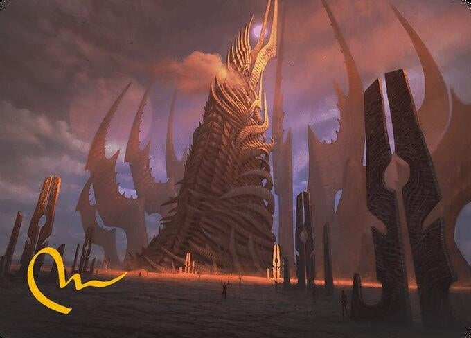 Image for Phyrexian Tower Art Card (Gold-Stamped Signature) (23) (Art Series: Modern Horizons 3) - Magic: The Gathering