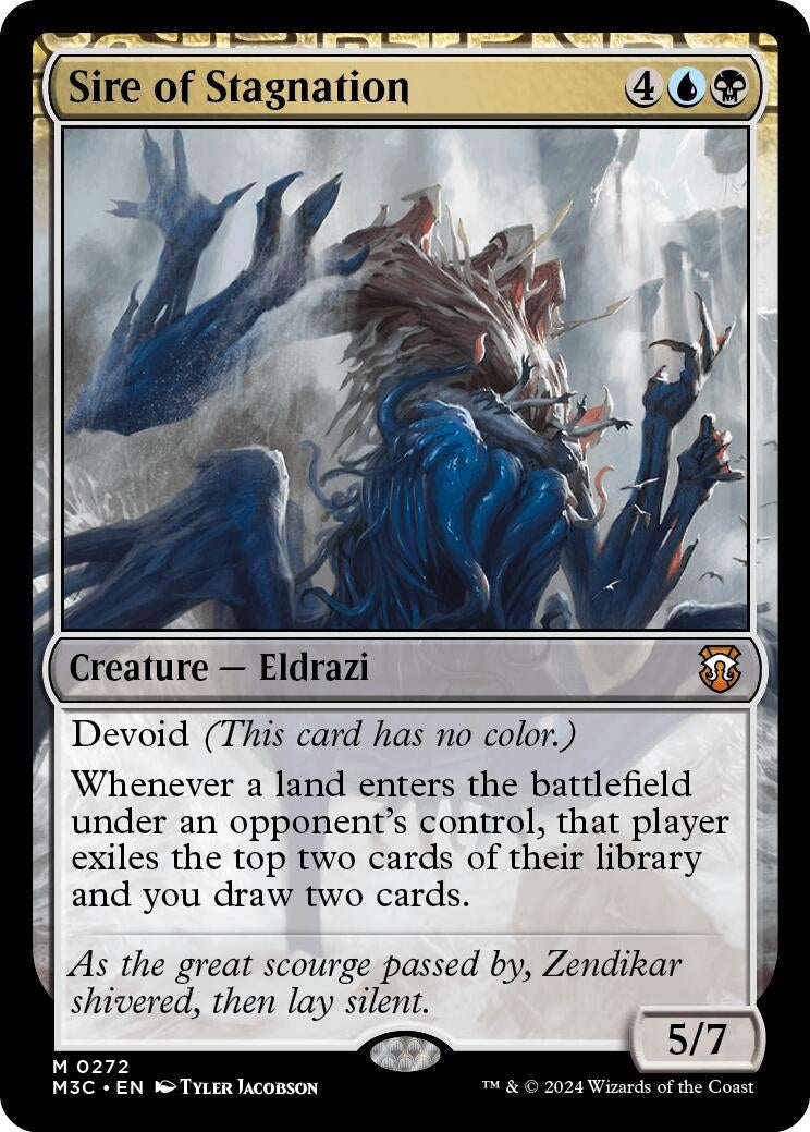 Image for Sire of Stagnation (Ripple Foil) (272) (Commander: Modern Horizons 3) - Magic: The Gathering