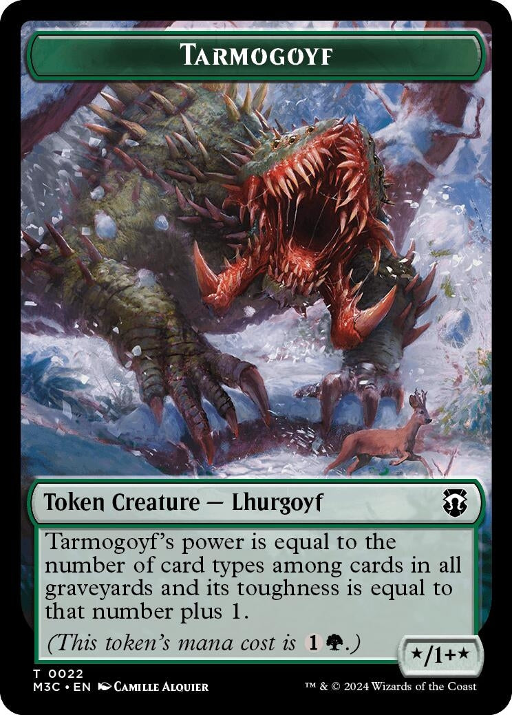 Image for Tarmogoyf (Ripple Foil) // Goblin Double-Sided Token (22 // 13) (Commander: Modern Horizons 3) - Magic: The Gathering
